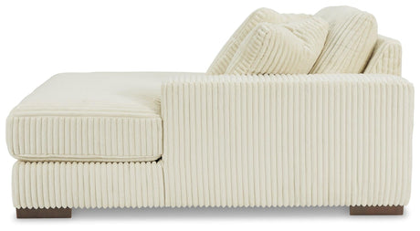 Lindyn Ivory Super Chaise - Ella Furniture