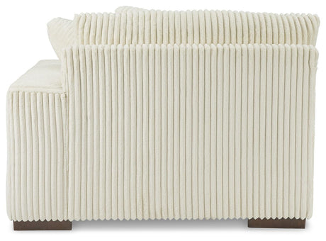 Lindyn Ivory Super Chaise - Ella Furniture