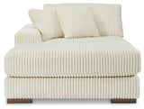 Lindyn Ivory Super Chaise - Ella Furniture