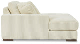 Lindyn Ivory Super Chaise - Ella Furniture