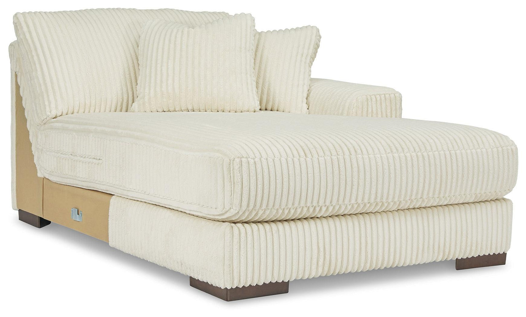 Lindyn Ivory Super Chaise - Ella Furniture