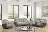 Lisa - Gray 3Pc Reclining Set - Ella Furniture