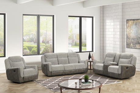 Lisa - Gray 3Pc Reclining Set - Ella Furniture
