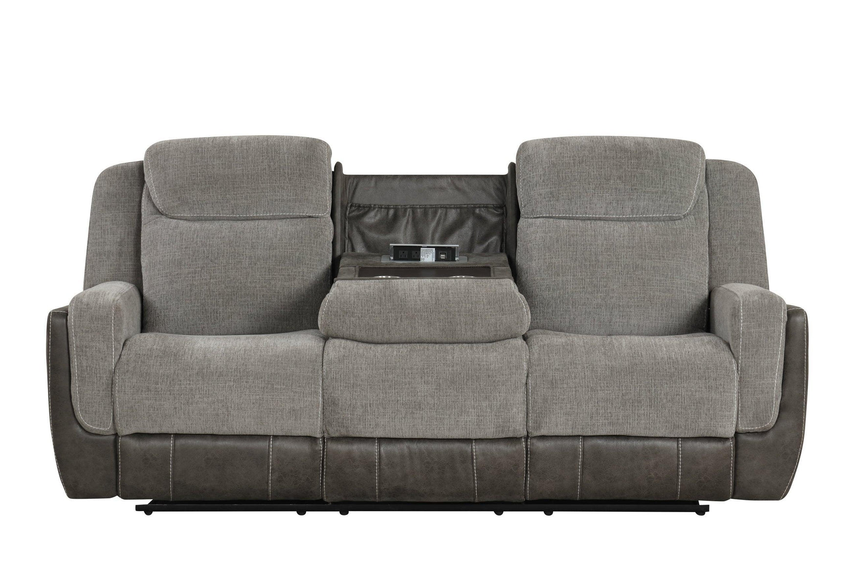 Lisa - Gray 3Pc Reclining Set - Ella Furniture
