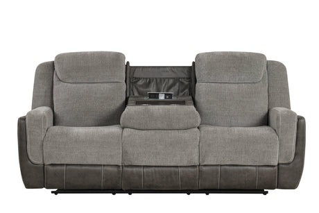 Lisa - Gray 3Pc Reclining Set - Ella Furniture
