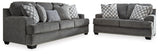 Locklin Carbon Sofa And Loveseat - Ella Furniture