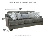 Locklin Carbon Sofa And Loveseat - Ella Furniture