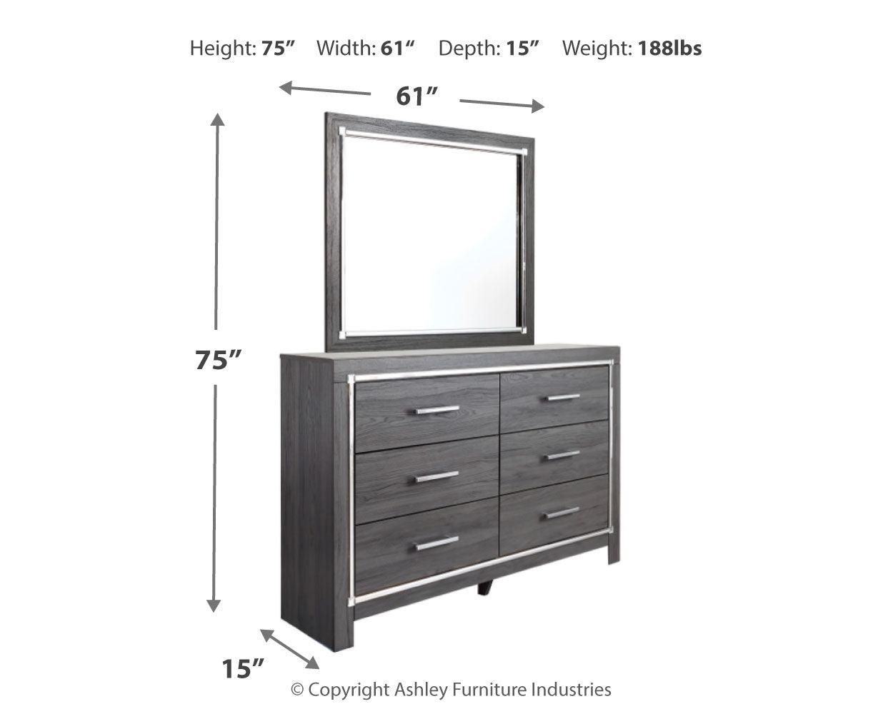 Lodanna Gray Panel 2 Storage Bedroom Set - Ella Furniture