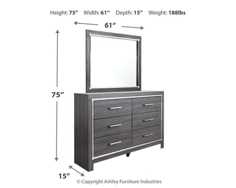 Lodanna Gray Panel 2 Storage Bedroom Set - Ella Furniture