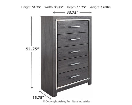 Lodanna Gray Panel 2 Storage Bedroom Set - Ella Furniture