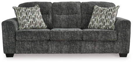 Lonoke Gunmetal Sofa, Loveseat, Chair And Ottoman - Ella Furniture