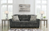 Lonoke Gunmetal Sofa, Loveseat, Chair And Ottoman - Ella Furniture