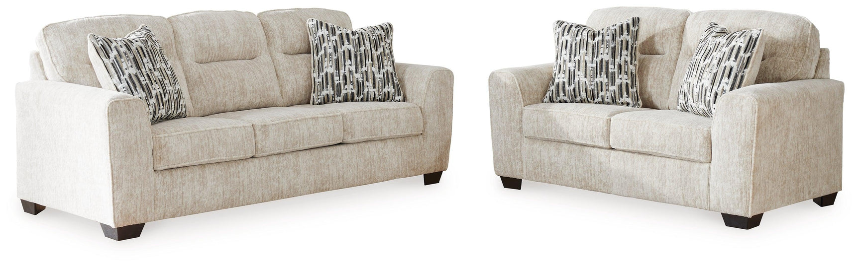 Lonoke Parchment Sofa And Loveseat - Ella Furniture