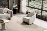 Lora Sofa, Loveseat, and Chair Set with Curved Wood-Trimmed Arms view 20