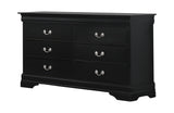 Louis Philippe Black Sleigh Panel Bedroom Set - Ella Furniture