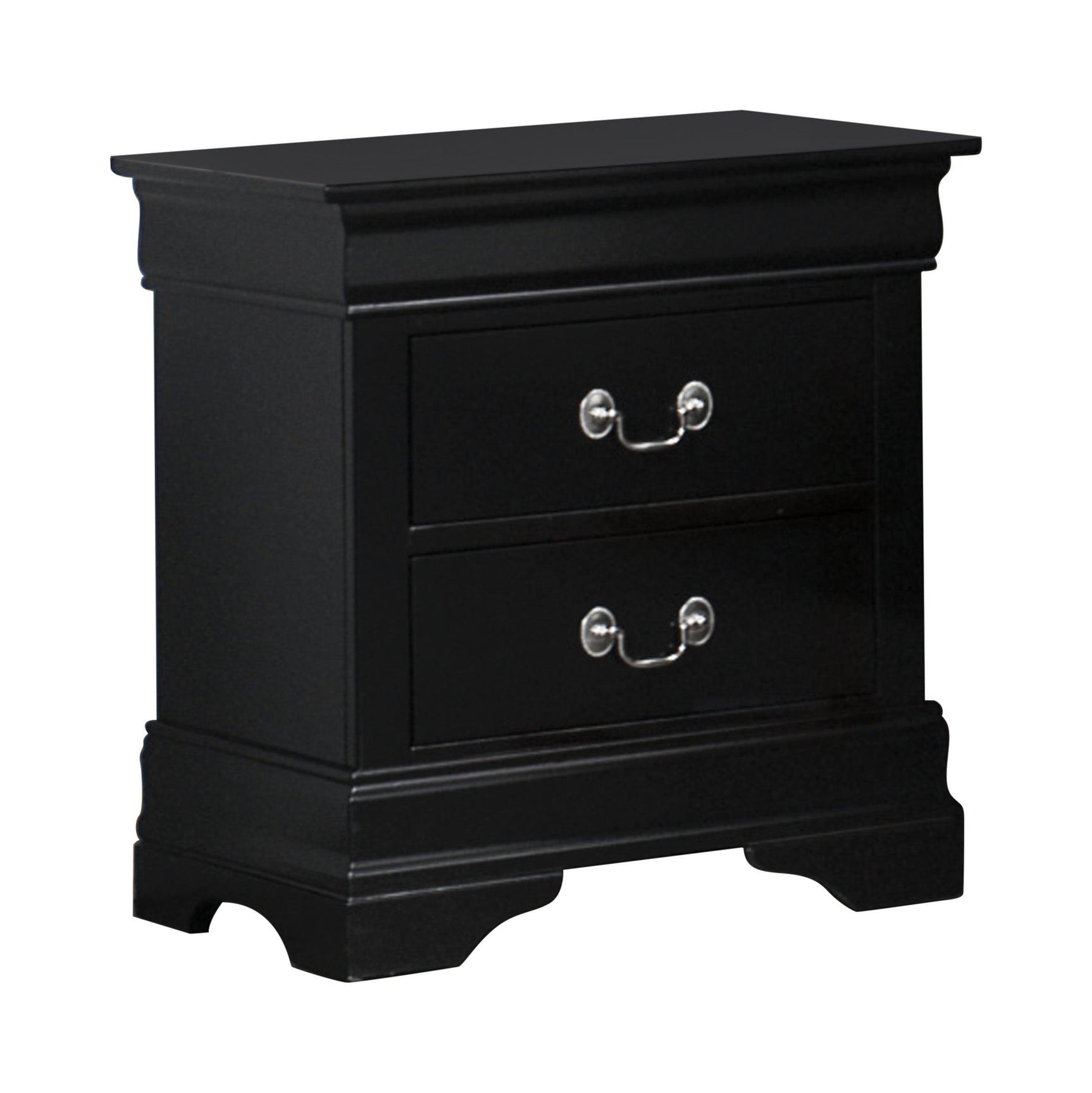 Louis Philippe Black Sleigh Panel Bedroom Set - Ella Furniture