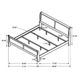 Louis Philippe Cappuccino Panel Sleigh Bedroom Set - Ella Furniture