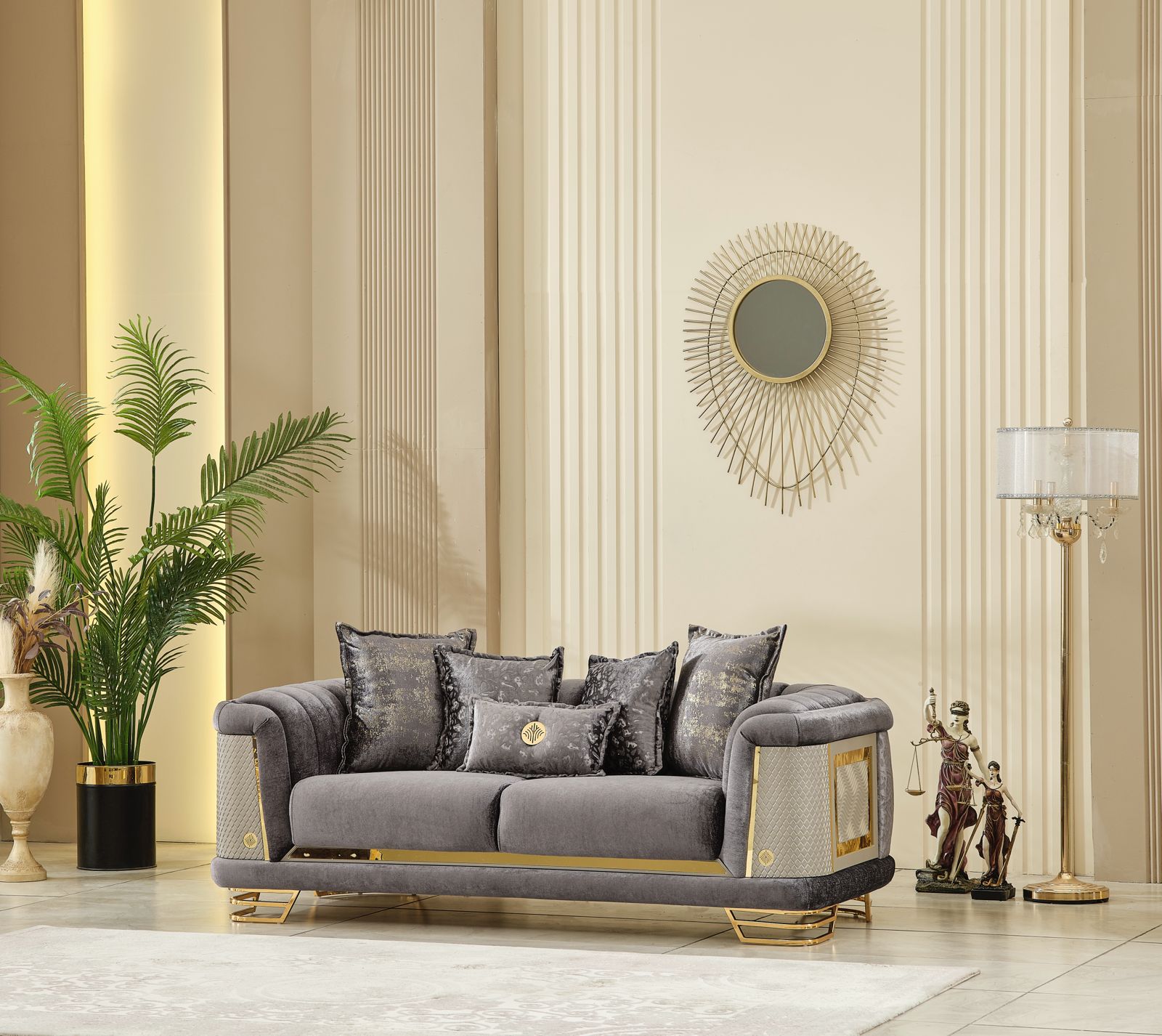 Romance Gray Living Room Set