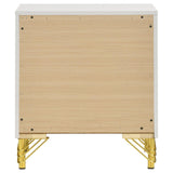 Lucia 2-Drawer Nightstand Bedside Table White 224732 - Ella Furniture
