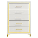Lucia 5-Drawer Bedroom Chest White 224735 - Ella Furniture