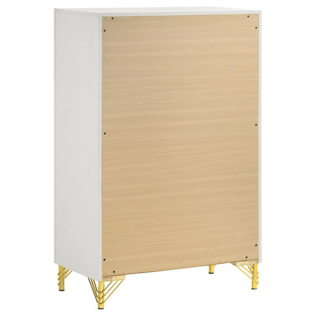 Lucia 5-Drawer Bedroom Chest White 224735 - Ella Furniture
