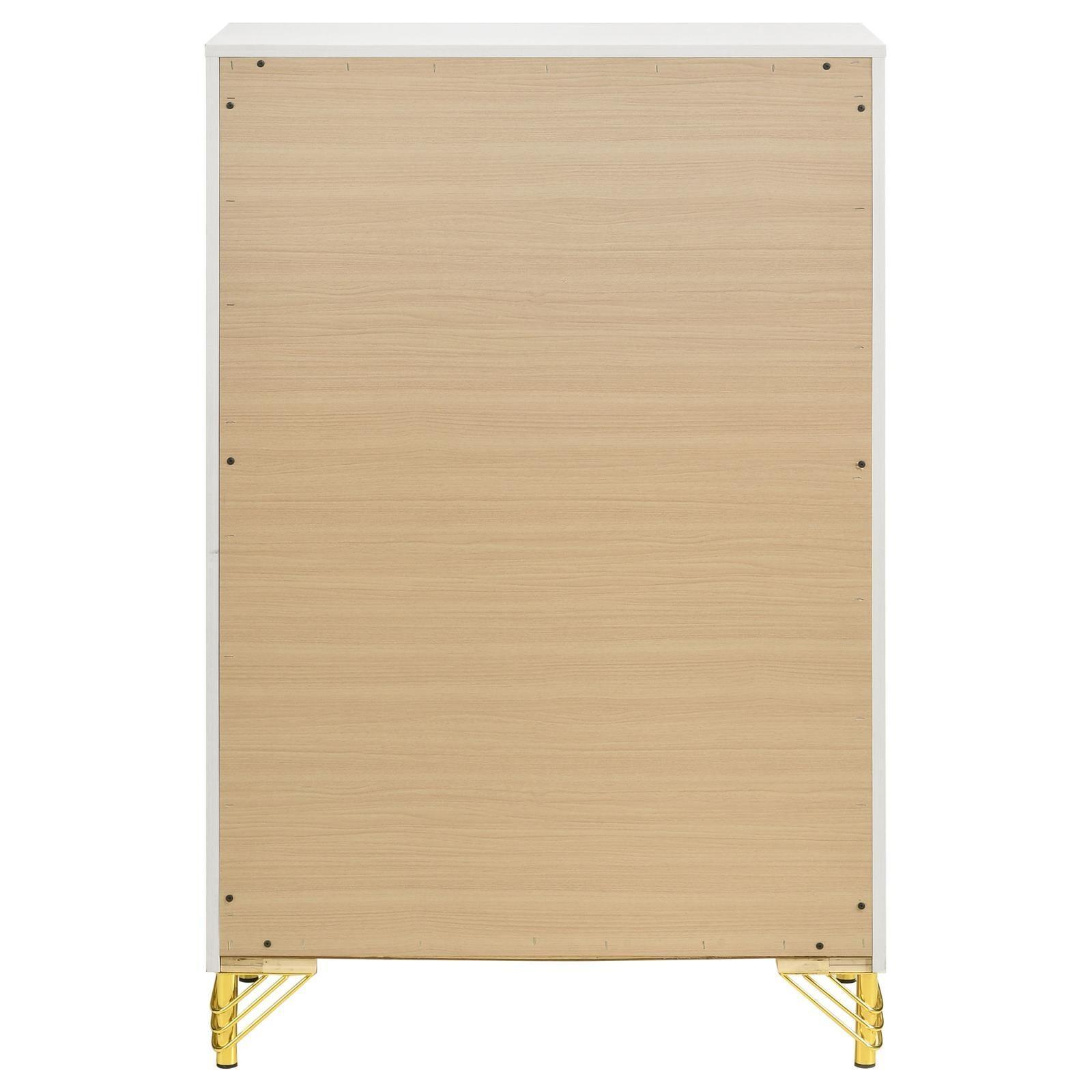 Lucia 5-Drawer Bedroom Chest White 224735 - Ella Furniture