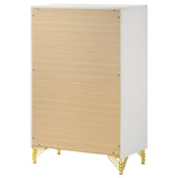 Lucia 5-Drawer Bedroom Chest White 224735 - Ella Furniture