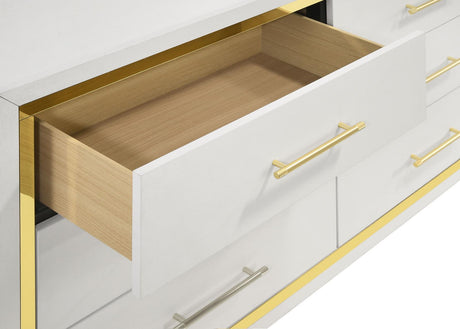 Lucia 6-Drawer Bedroom Dresser White 224733 - Ella Furniture