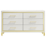 Lucia 6-Drawer Bedroom Dresser White 224733 - Ella Furniture