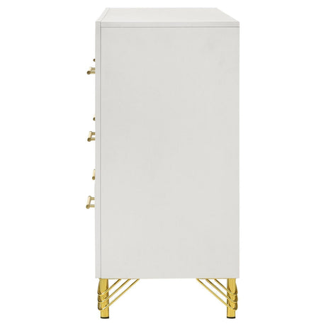 Lucia 6-Drawer Bedroom Dresser White 224733 - Ella Furniture