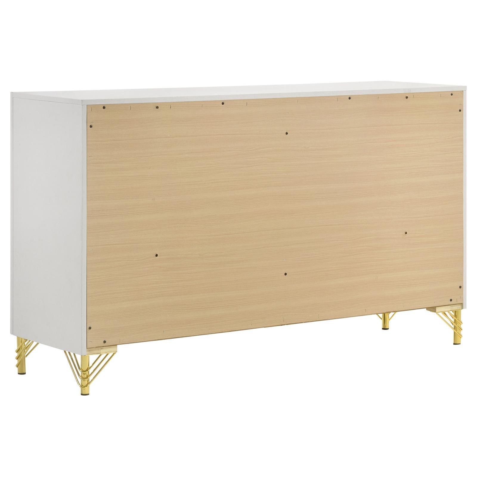 Lucia 6-Drawer Bedroom Dresser White 224733 - Ella Furniture