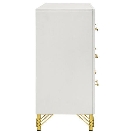 Lucia 6-Drawer Bedroom Dresser White 224733 - Ella Furniture