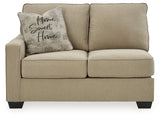 Lucina Quartz 2-Piece Sectional With Ottoman - Ella Furniture