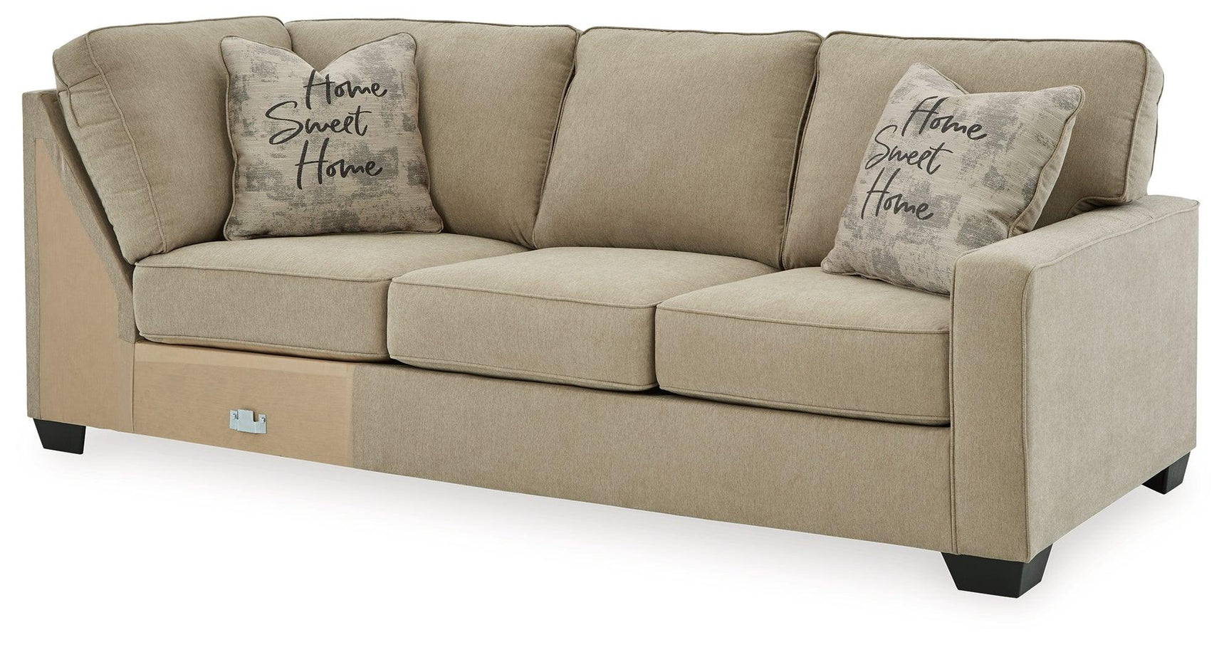 Lucina Quartz 2-Piece Sectional With Ottoman - Ella Furniture