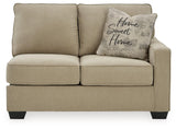 Lucina Quartz 3-Piece Sectional With Ottoman - Ella Furniture