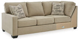 Lucina Quartz 3-Piece Sectional With Ottoman - Ella Furniture