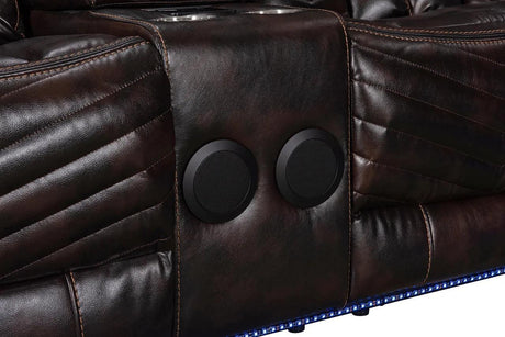 Lucky Charm Brown Upholstered Sectional - Ella Furniture