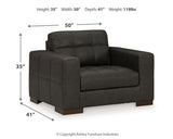 Luigi Thunder Chair And Ottoman - Ella Furniture