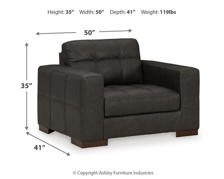 Luigi Thunder Chair And Ottoman - Ella Furniture