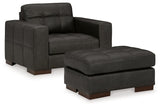 Luigi Thunder Chair And Ottoman - Ella Furniture