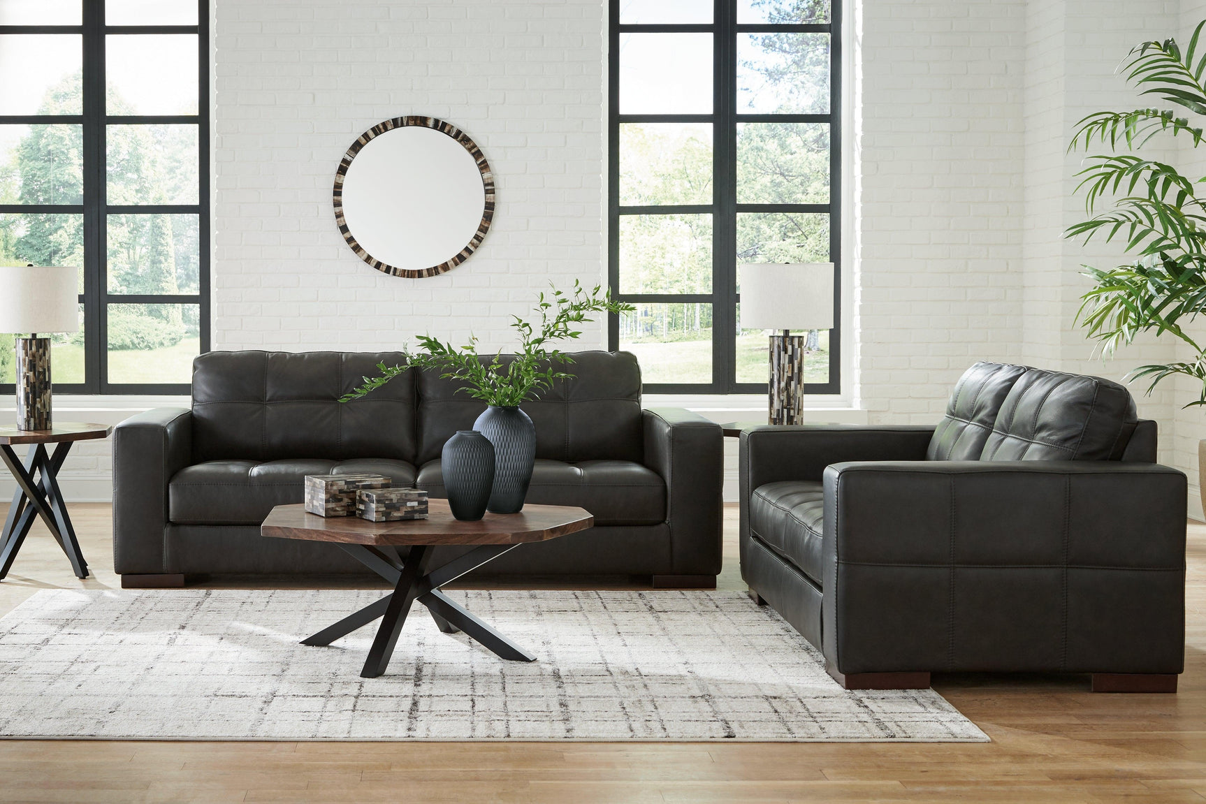 Luigi Thunder Sofa And Loveseat - Ella Furniture