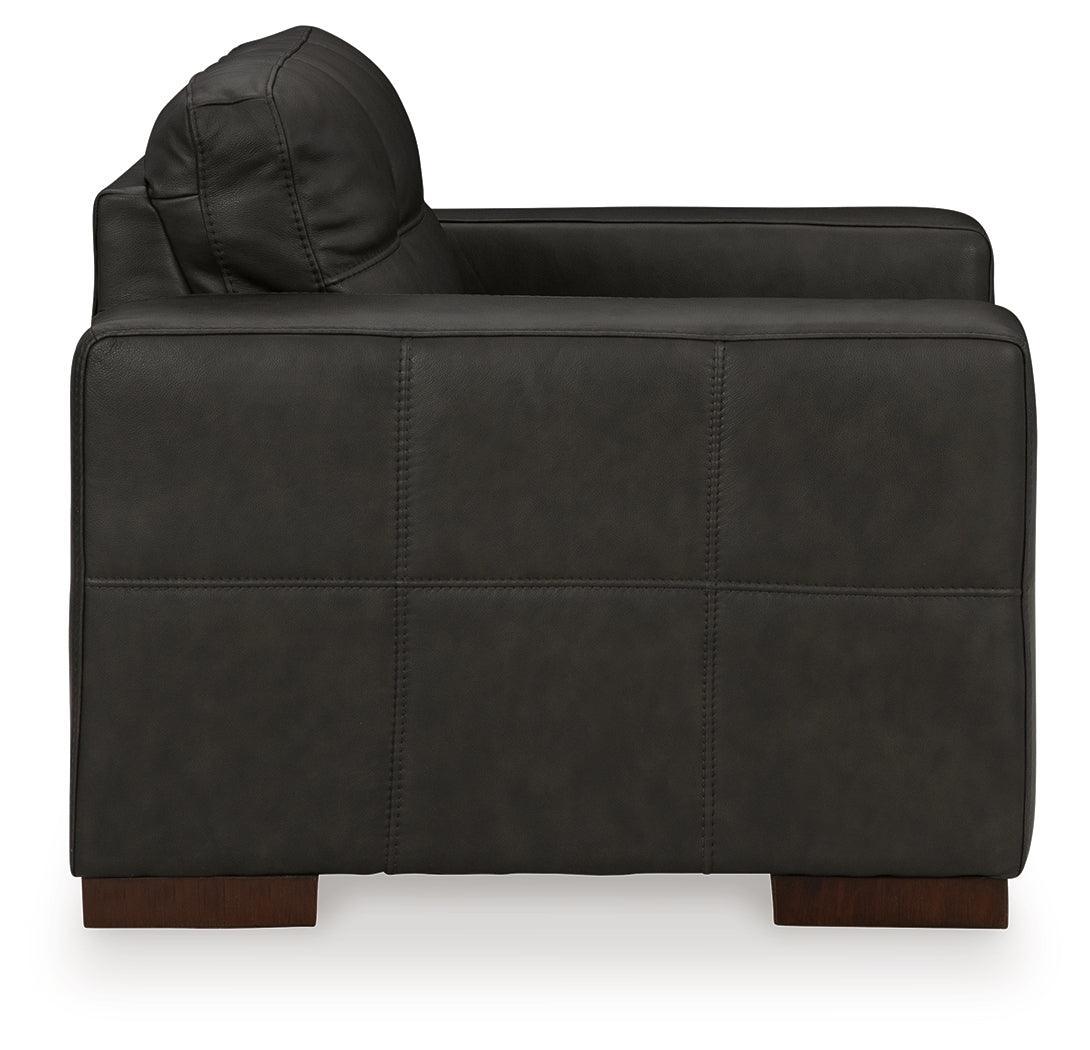 Luigi Thunder Sofa, Loveseat, Chair And Ottoman - Ella Furniture