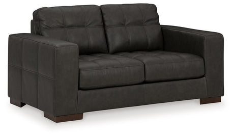 Luigi Thunder Sofa, Loveseat, Chair And Ottoman - Ella Furniture