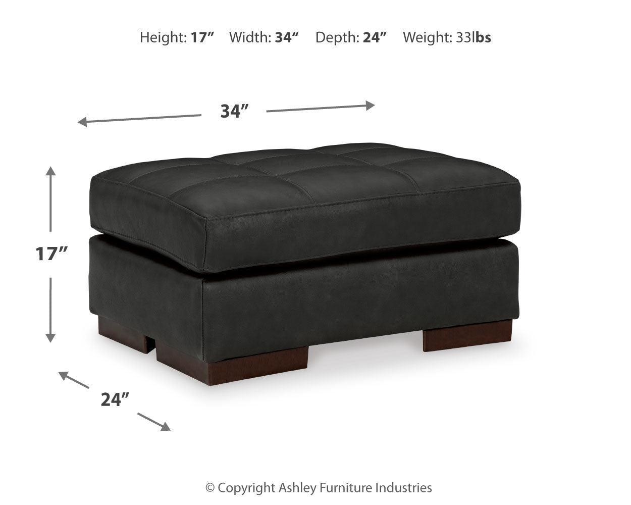 Luigi Thunder Sofa, Loveseat, Chair And Ottoman - Ella Furniture