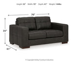 Luigi Thunder Sofa, Loveseat, Chair And Ottoman - Ella Furniture
