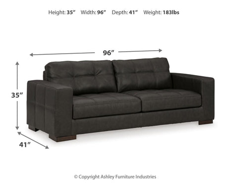 Luigi Thunder Sofa, Loveseat, Chair And Ottoman - Ella Furniture