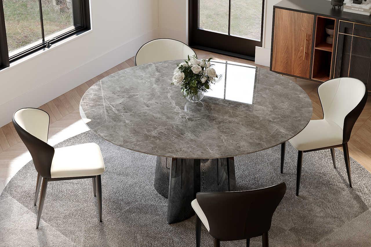 Luxe Table #3 (Faux Marble) - Ella Furniture