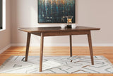 Lyncott Blue/brown Dining Table And 4 Chairs - Ella Furniture