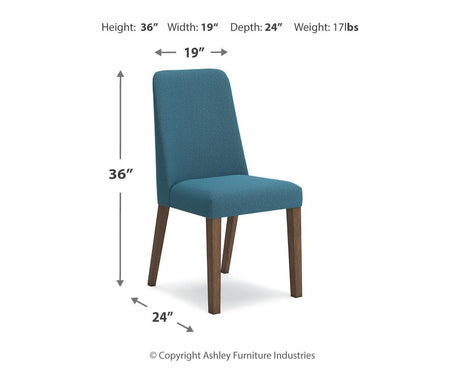 Lyncott Blue/brown Dining Table And 4 Chairs - Ella Furniture