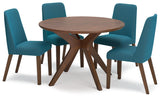 Lyncott Blue/brown Dining Table And 4 Chairs PKG015476 - D615-15 | D615-03 | D615-03 - Ella Furniture
